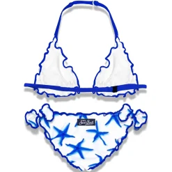 Mädchen-Triangel-Bikini mit Seestern-Print