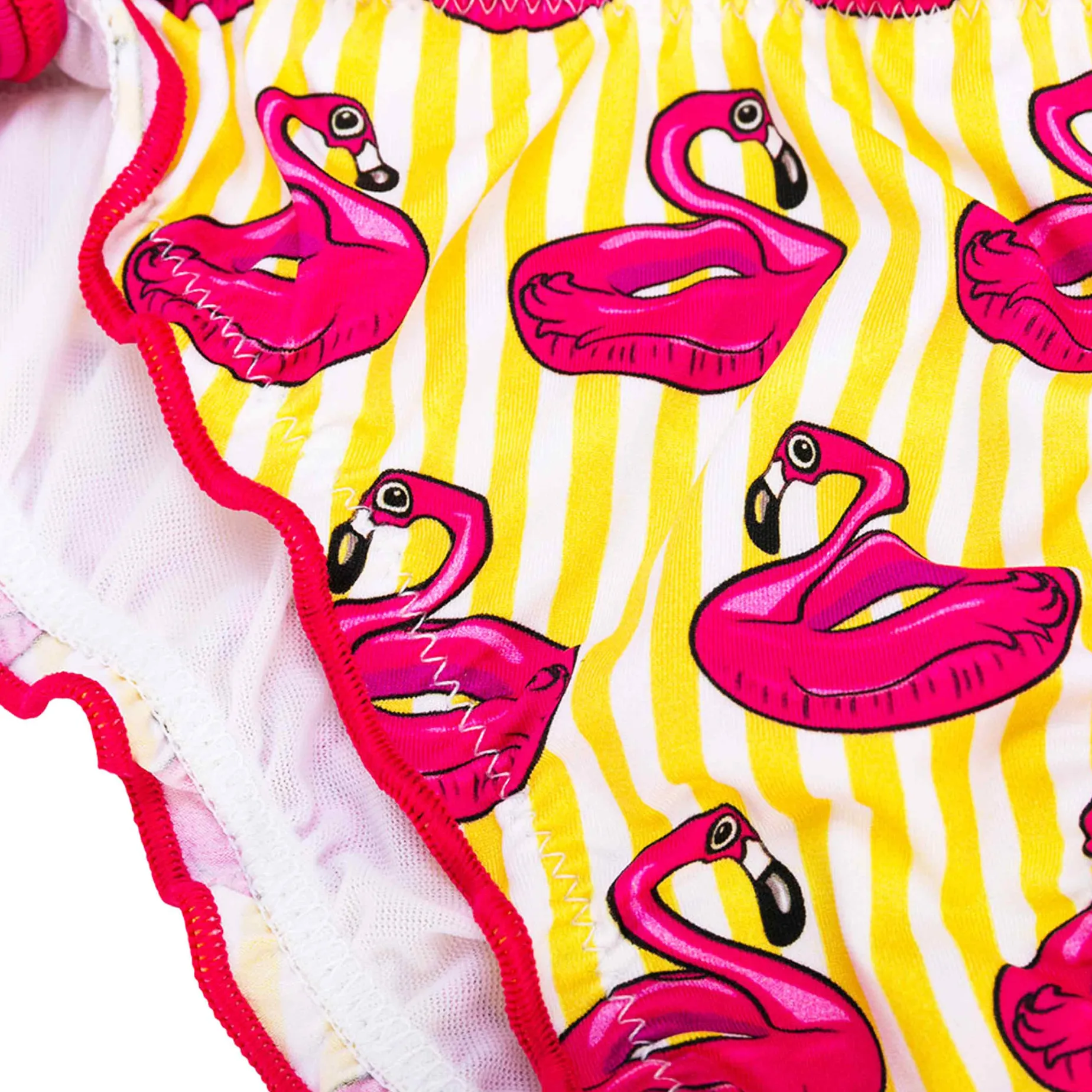 Mädchen-Triangel-Bikini mit Flamingo-Print