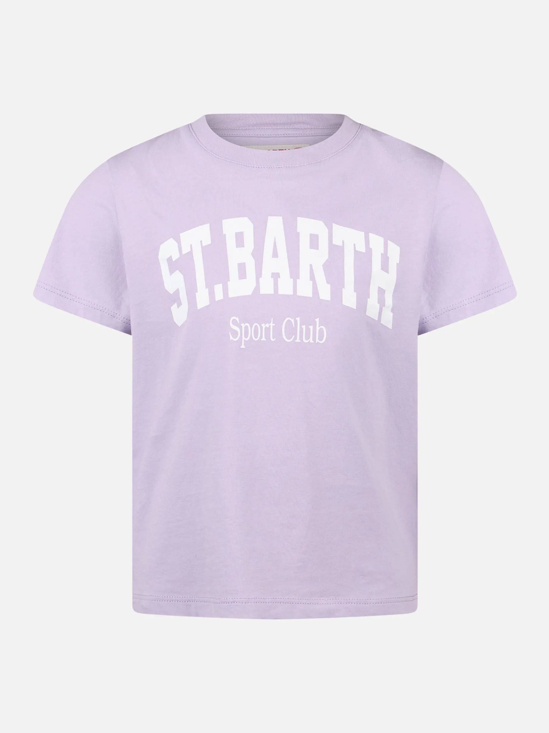 Mädchen-T-Shirt Elly aus Baumwolljersey mit Rundhalsausschnitt und St. Barth-Aufdruck