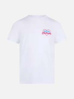 Mädchen-T-Shirt Elly aus Baumwolljersey mit Rundhalsausschnitt und Miss Stufo-Stickerei