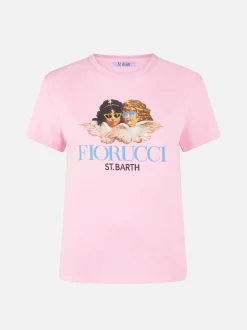 Mädchen-T-Shirt Elly aus Baumwolljersey mit Rundhalsausschnitt und Fiorucci Angels-Aufdruck | FIORUCCI-SONDERAUSGABE