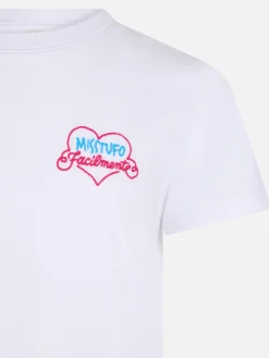 Mädchen-T-Shirt Elly aus Baumwolljersey mit Rundhalsausschnitt und Miss Stufo-Stickerei