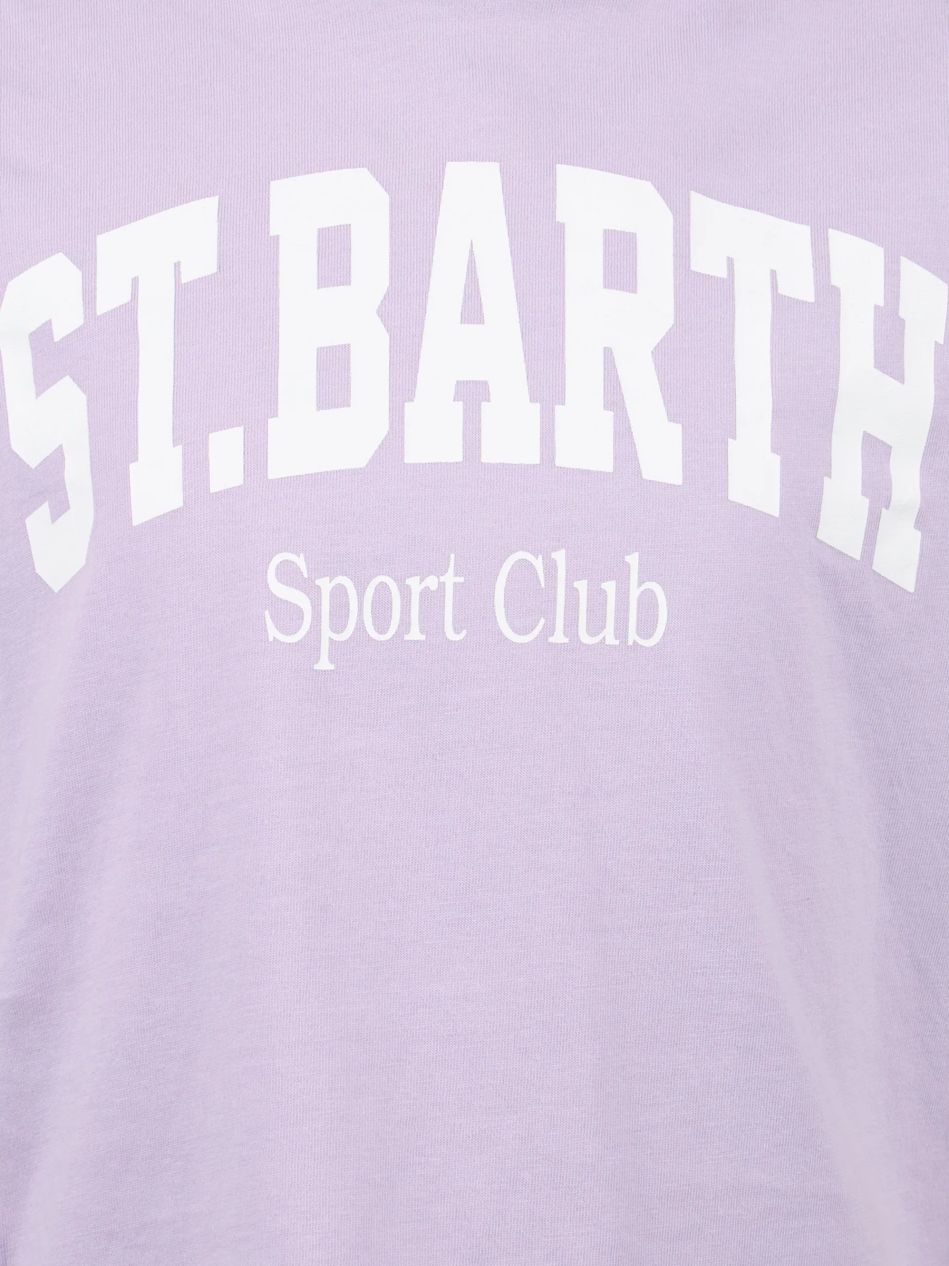 Mädchen-T-Shirt Elly aus Baumwolljersey mit Rundhalsausschnitt und St. Barth-Aufdruck
