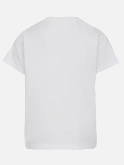 Mädchen-T-Shirt Elly aus Baumwolljersey mit Rundhalsausschnitt und Saint-Barth-Strassstickerei