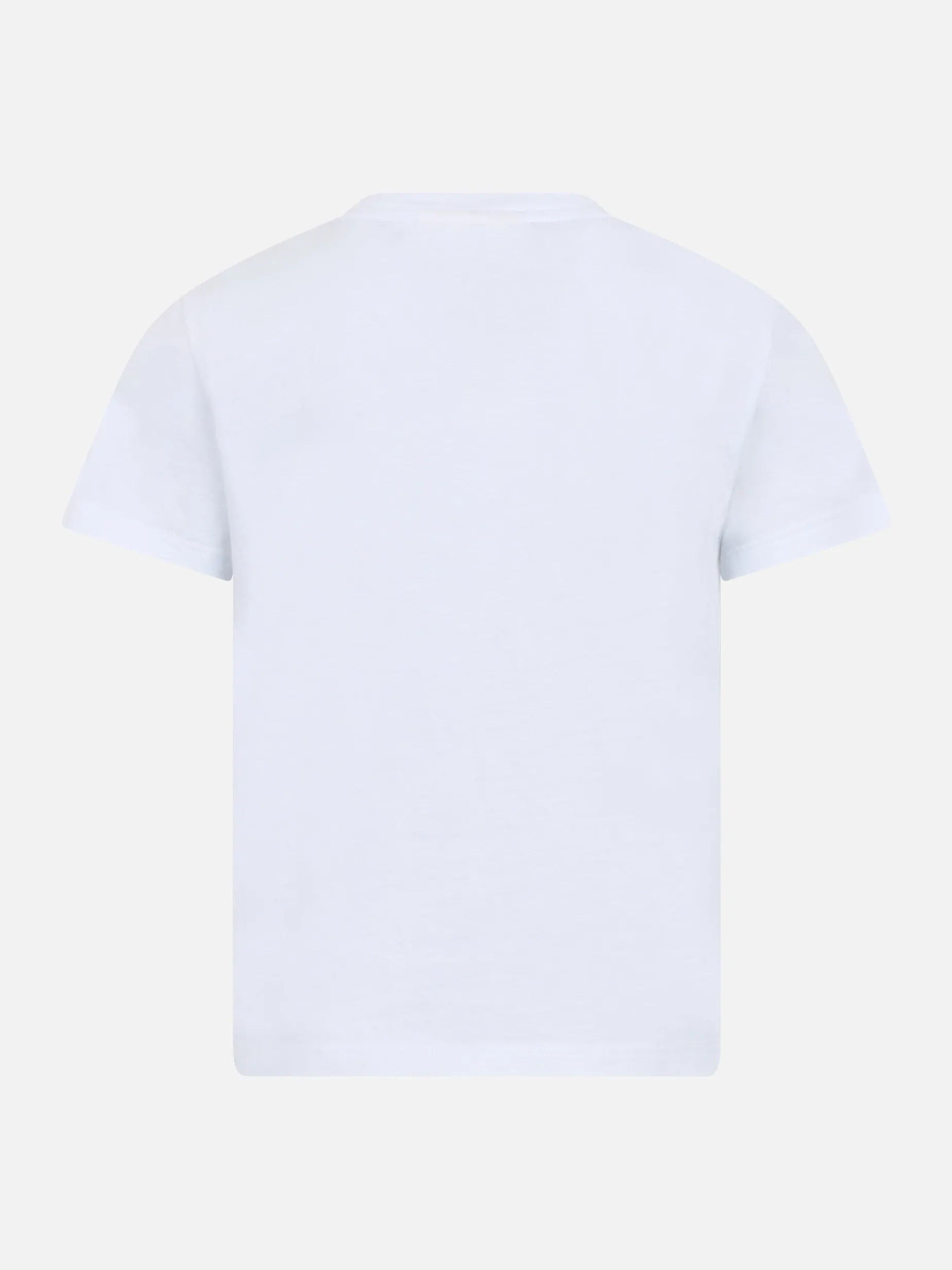 Mädchen-T-Shirt Elly aus Baumwolljersey mit Rundhalsausschnitt und Viziata da papà-Stickerei