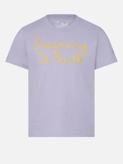 Mädchen-T-Shirt mit Dreaming St. Barth-Stickerei