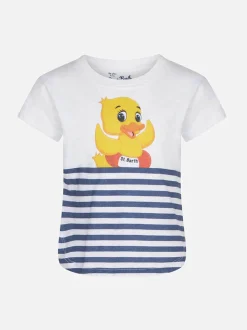 Mädchen-T-Shirt mit Enten-Print