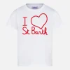 Mädchen-T-Shirt mit „I love St. Barth“-Stickerei