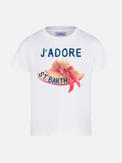 Mädchen-T-Shirt mit J'adore St.Barth-Aufdruck