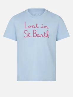 Mädchen-T-Shirt mit „Lost in St Barth“-Stickerei