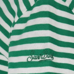 Mädchen-T-Shirt mit Streifen und Stickerei