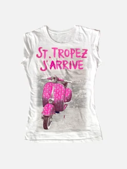 Mädchen-T-Shirt mit St.Tropez J'arrive-Aufdruck