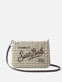 Mehrfarbig karierter Beutel „Parisienne“ mit Kette