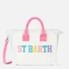 Mehrfarbige Colette Sponge-Handtasche aus Terry mit Aufnähern