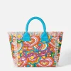 Mehrfarbige Colette-Handtasche aus Baumwollcanvas