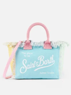 Mehrfarbige Colette-Handtasche aus Baumwollcanvas mit Patches