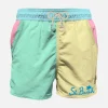 Mehrfarbige Herren-Badeshorts mit Tasche