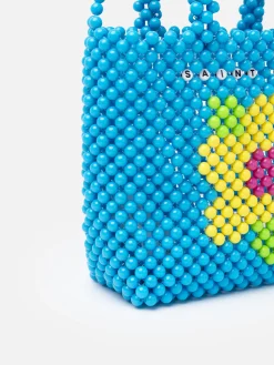 Mehrfarbige kleine Tasche mit Perlen