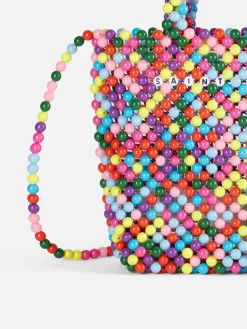 Mehrfarbige kleine Tasche mit Perlen