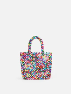 Mehrfarbige kleine Tasche mit Perlen