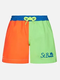Mehrfarbige Komfort-Badeshorts für Jungen