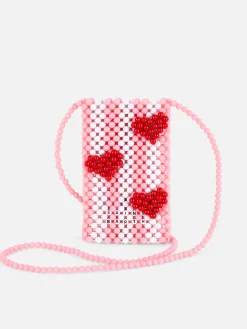 Mehrfarbiger Handyhalter mit Perlen