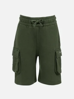 Militärgrüne Cargo-Shorts Cargy für Jungen