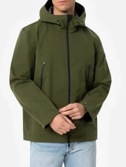 Militärgrüne 3-Lagen-Kapuzenjacke Parson für Herren