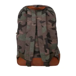 Militärgrüner Canvas-Rucksack mit Tarnmuster