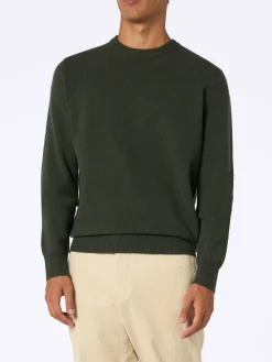 Militärgrüner Pullover aus Lambswool für Herren von Regent