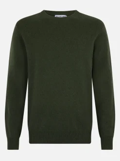 Militärgrüner Pullover aus Lambswool für Herren von Regent