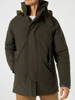 Militärgrüner Voyager-Parka für Herren mit Kapuze