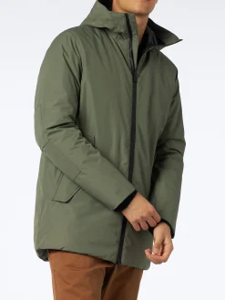Militärgrüner Voyager-Parka für Herren mit Kapuze