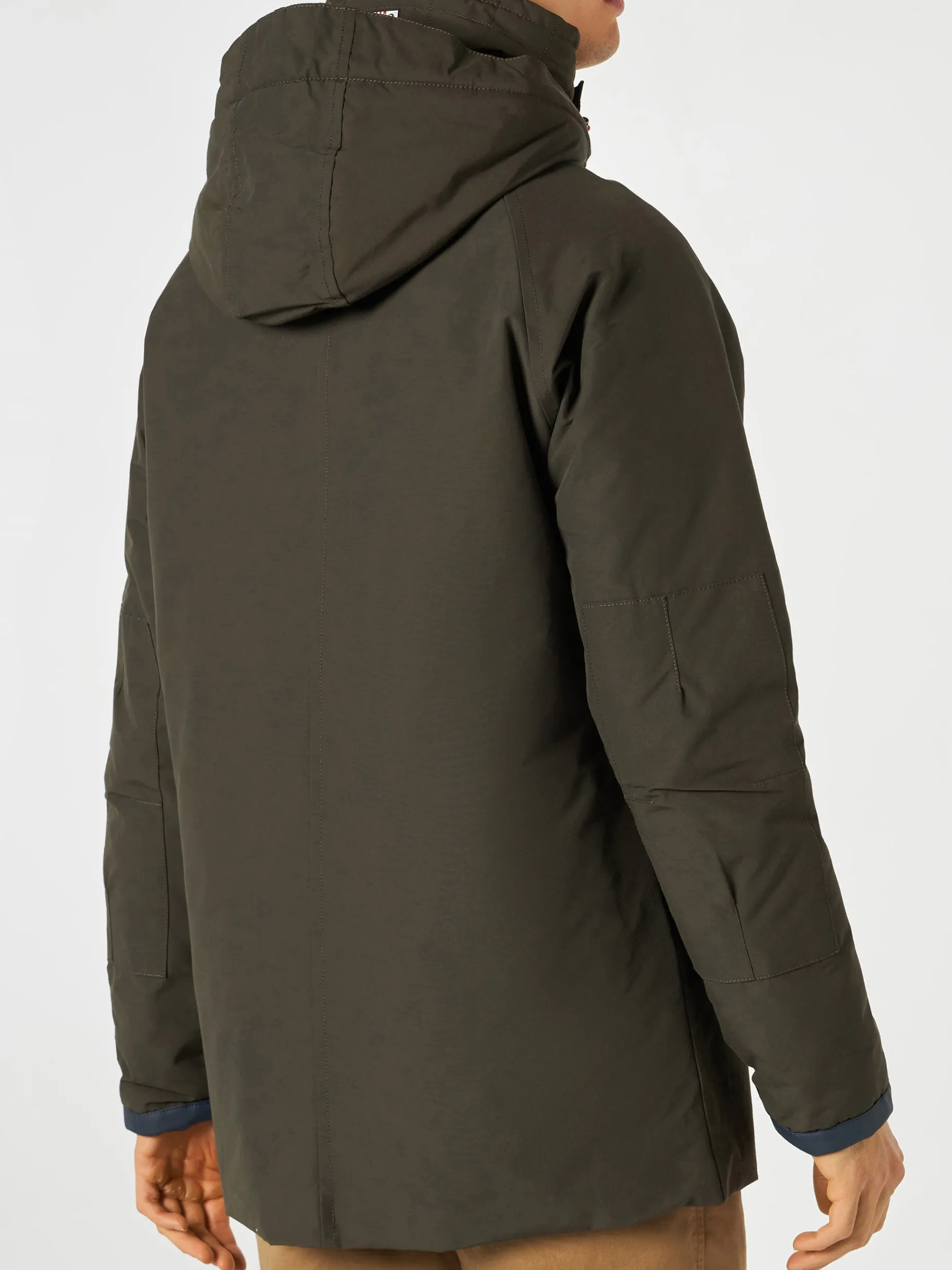 Militärgrüner Voyager-Parka für Herren mit Kapuze