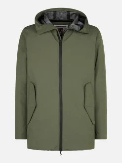 Militärgrüner Voyager-Parka für Herren mit Kapuze
