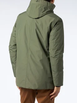 Militärgrüner Voyager-Parka für Herren mit Kapuze