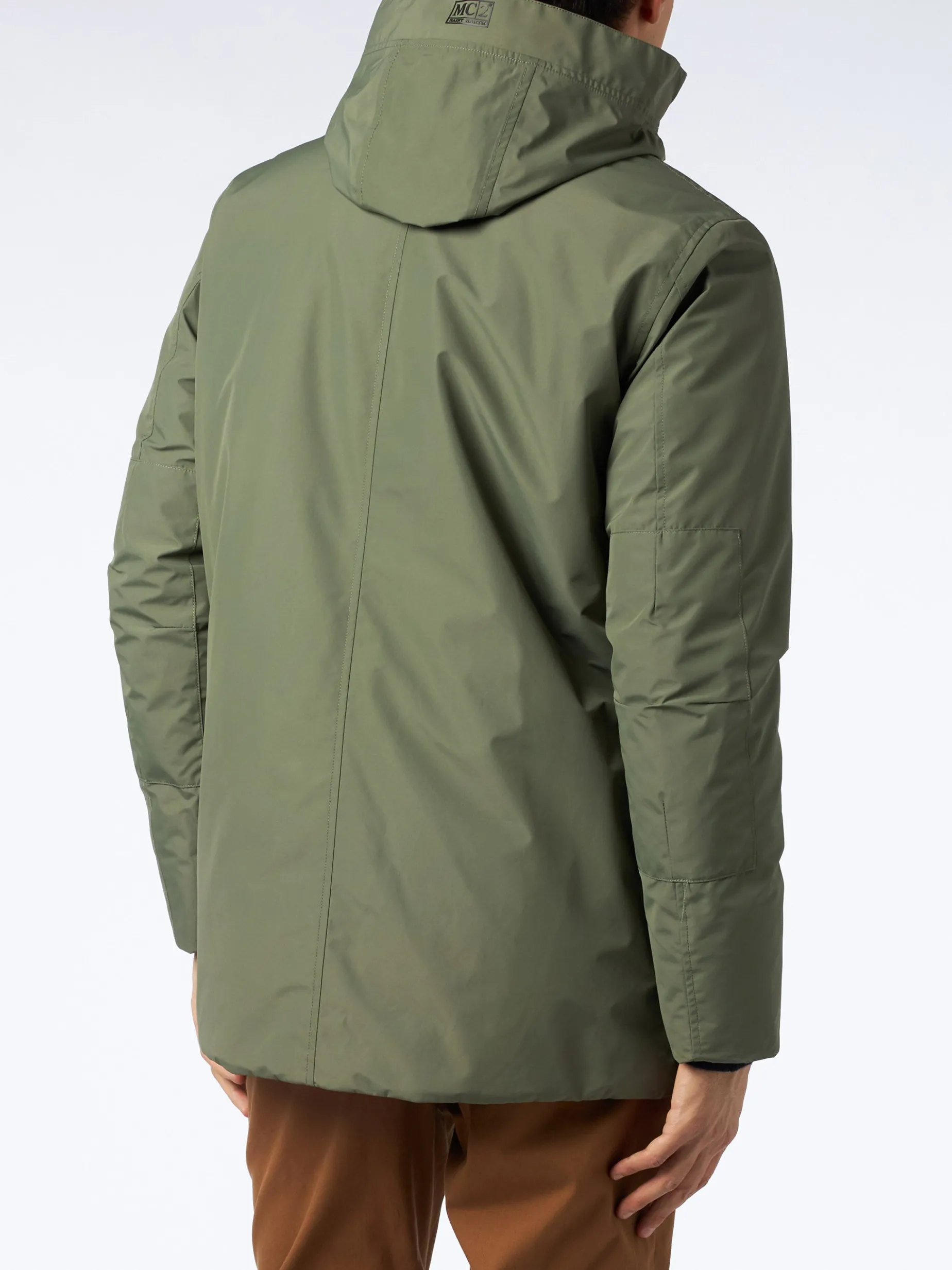 Militärgrüner Voyager-Parka für Herren mit Kapuze