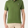 Militärgrünes Piquet-Polo mit St. Barth-Karologo