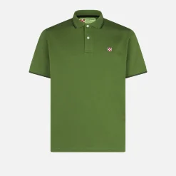 Militärgrünes Piquet-Polo mit St. Barth-Karologo