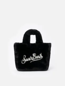 Mini Vanity – Weiche, pelzige Handtasche mit Animalier-Muster