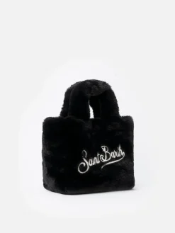 Mini Vanity – Weiche, pelzige Handtasche mit Animalier-Muster
