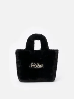 Mini Vanity – Weiche, pelzige Handtasche mit Animalier-Muster