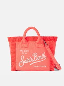 Mini Vanity Frottee-Handtasche in Neonrosa