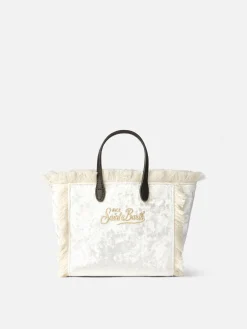 Mini Vanity Handtasche aus weißem Chenille