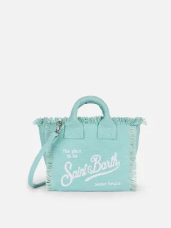 Mini-Kosmetiktasche aus wassergrünem Baumwollcanvas