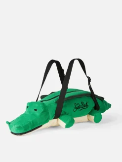 Mit Frottee gepolsterte Reisetasche in Alligatorform