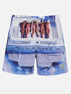 Mittellange Badeshorts Gustavia für Herren mit platziertem Aufdruck | MAGNUM MARINE SPECIAL EDITION