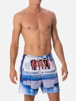 Mittellange Badeshorts Gustavia für Herren mit platziertem Aufdruck | MAGNUM MARINE SPECIAL EDITION