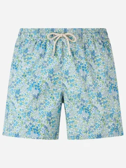 Mittellange Badeshorts mit Joanna Luise-Print | HERGESTELLT AUS LIBERTY-STOFF