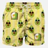 Mittellange Badeshorts mit Avocado-Toast-Streifendruck